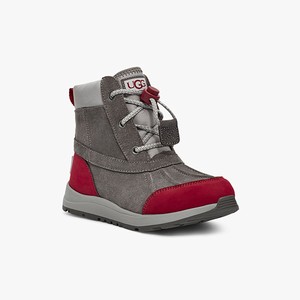 Ugg Turlock WP Kids All-Weather Boots Grey/Red (5063WITXC)